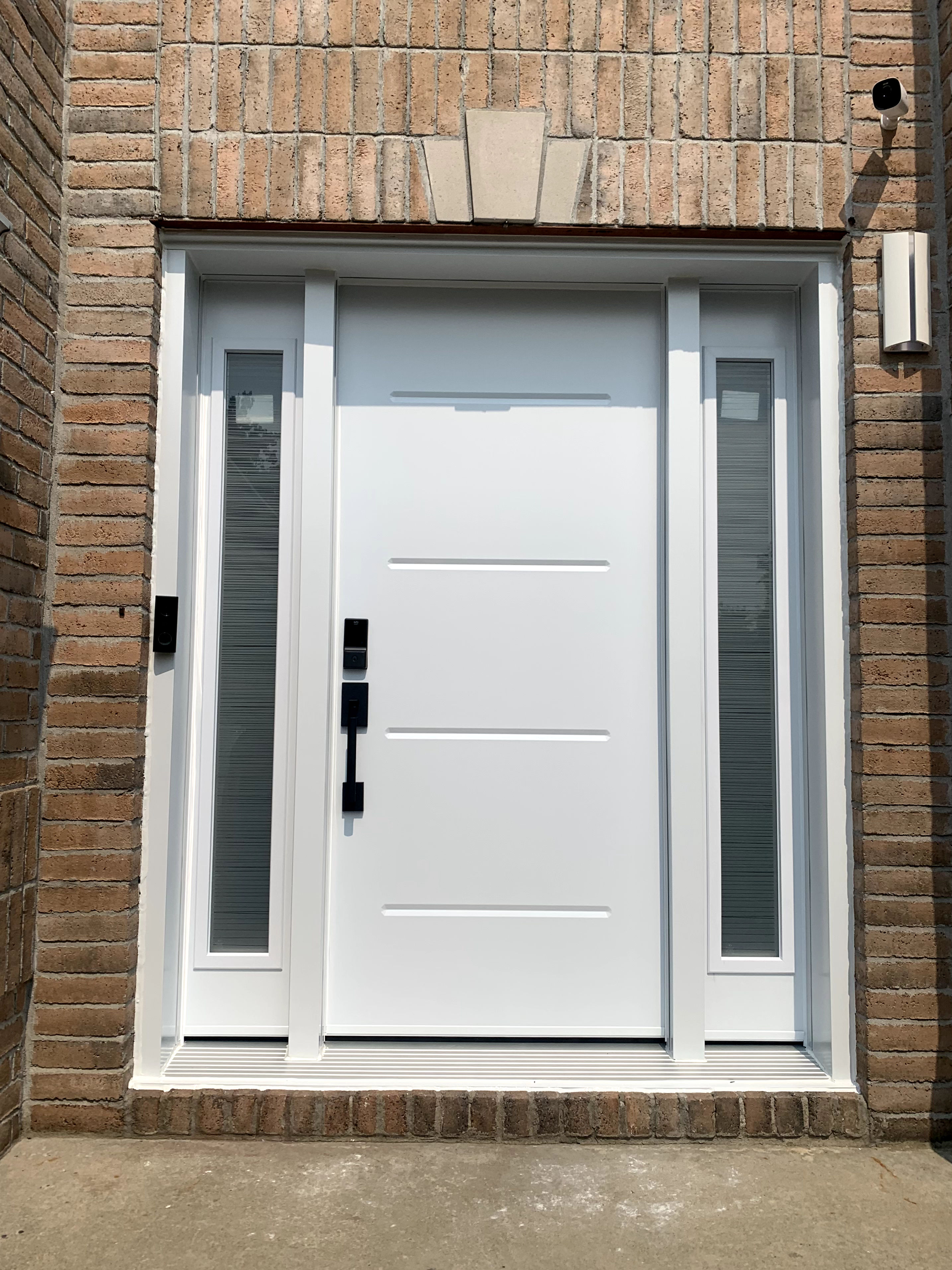 white door installation