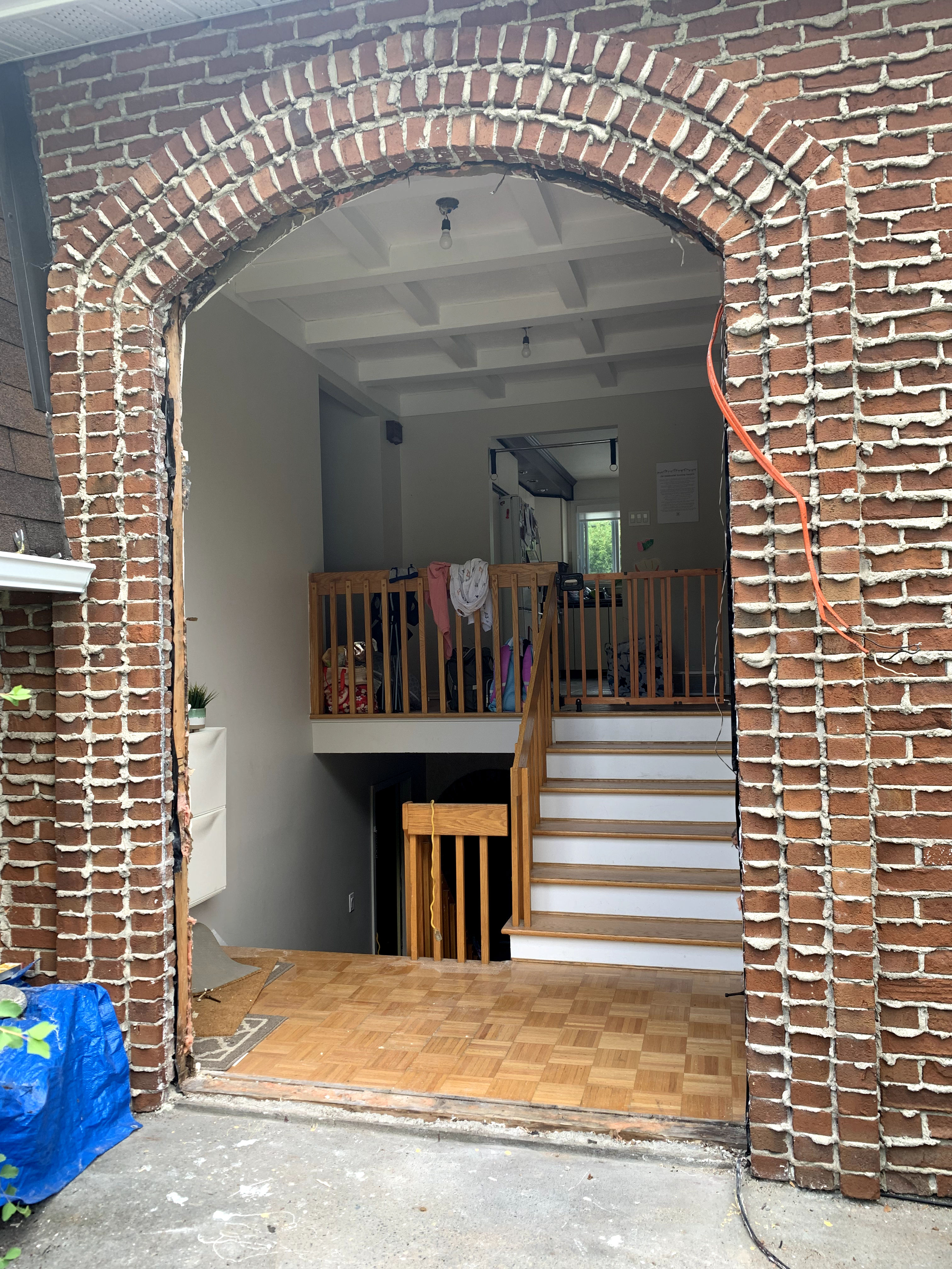 white door installation