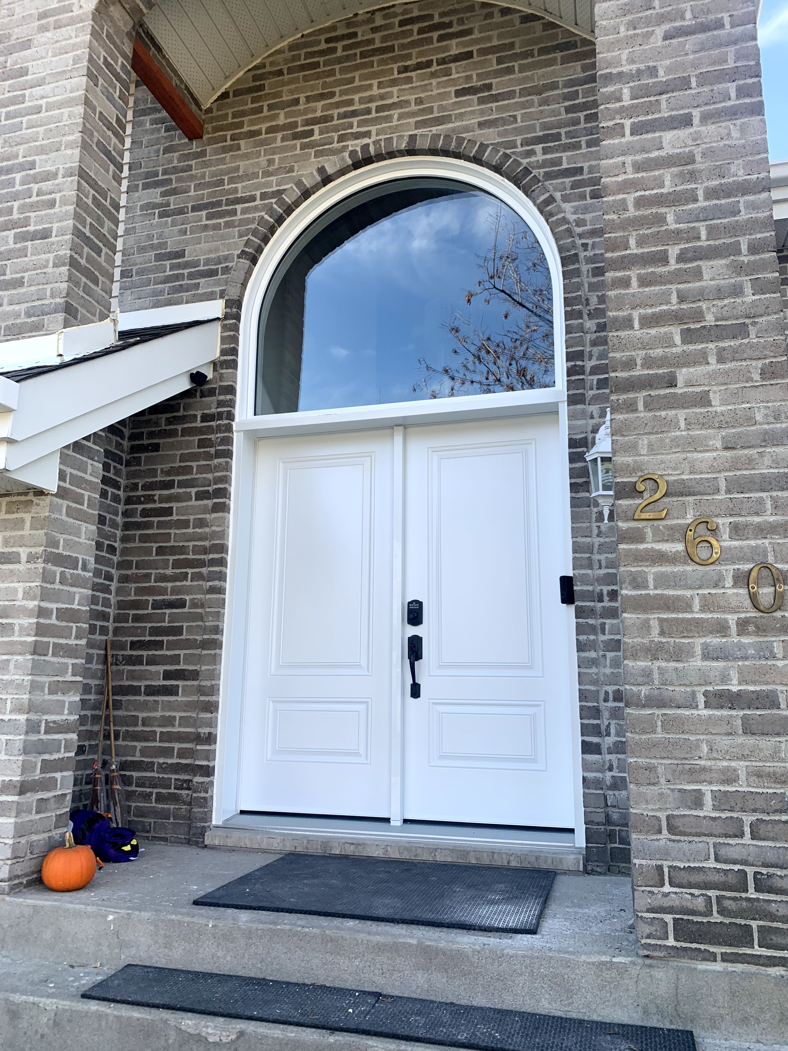 white door installation