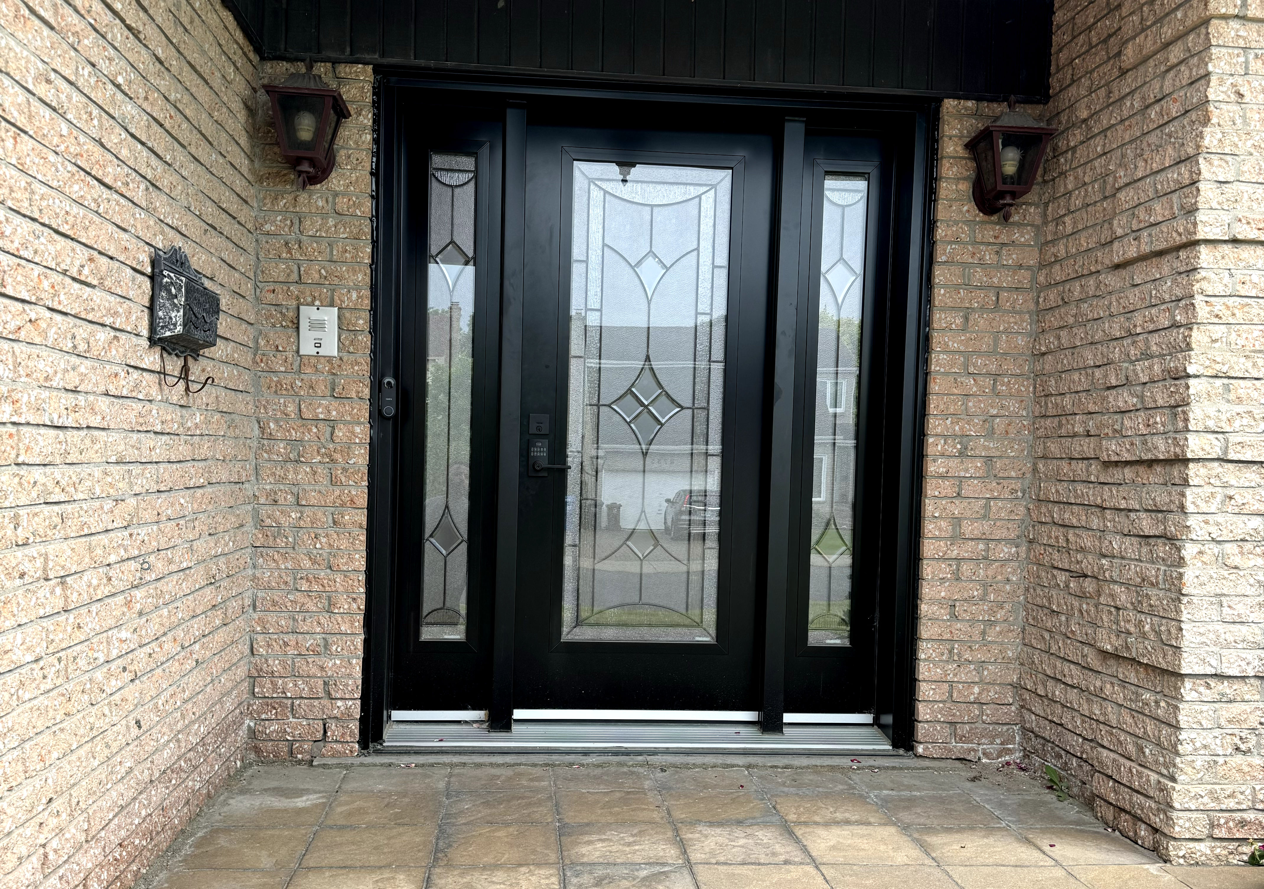 white door installation