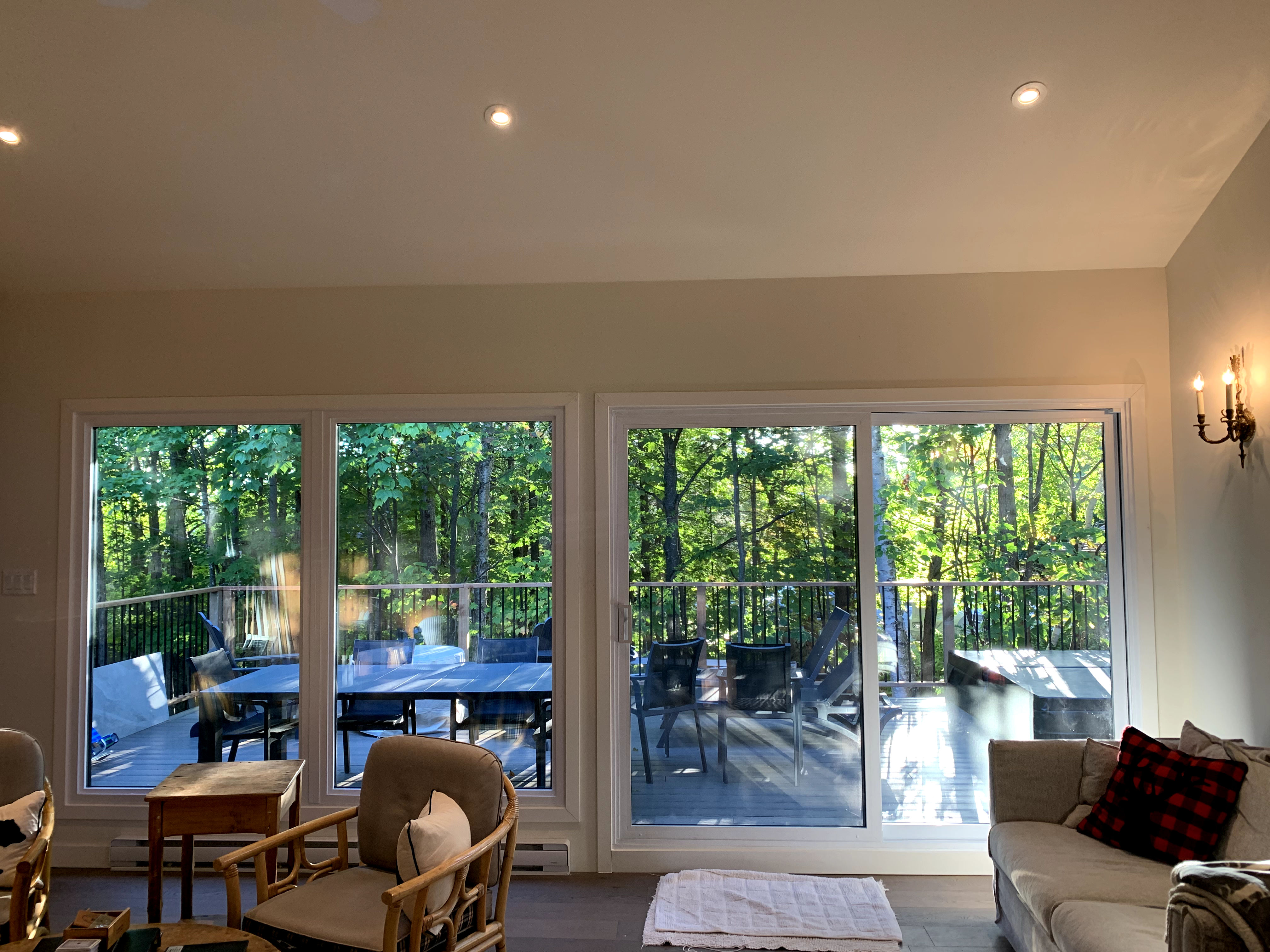 image of interior house with a glass door