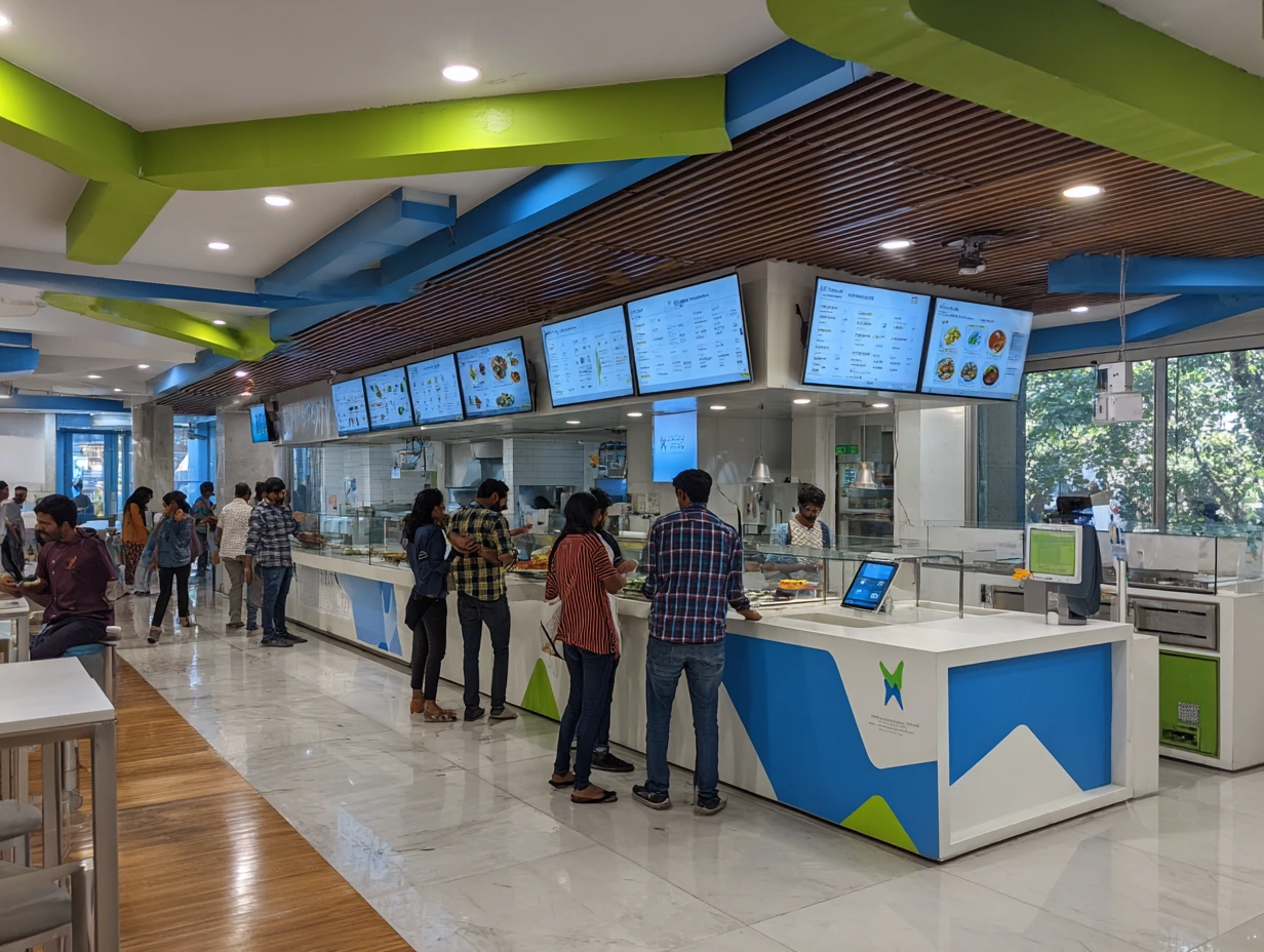 A highly sophisticated and digitised cafeteria.