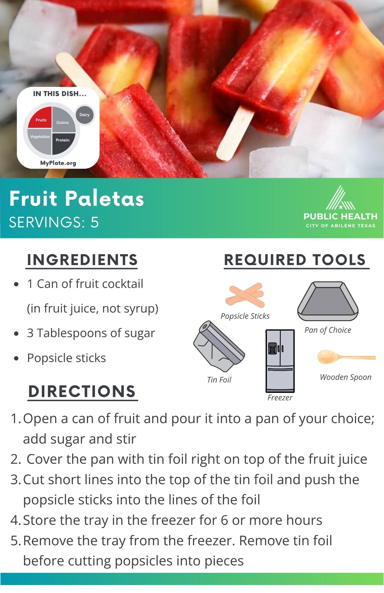 image of recipe of fruit paletas
