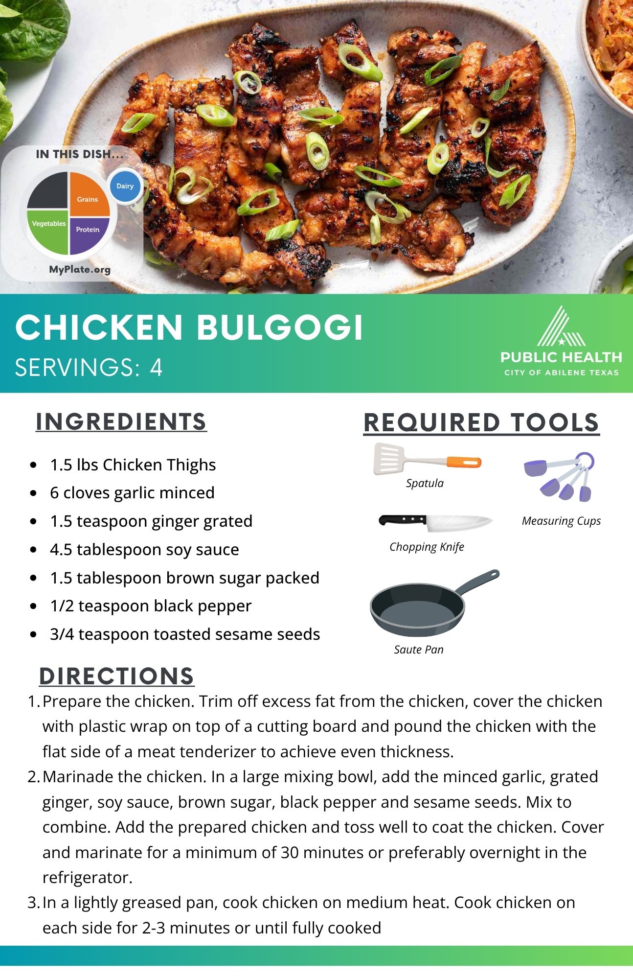 image of recipe of chicken bulgogi