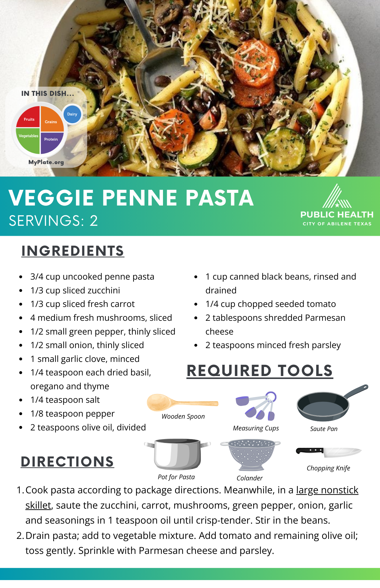 image of recipe for Veggie Penne Pasta