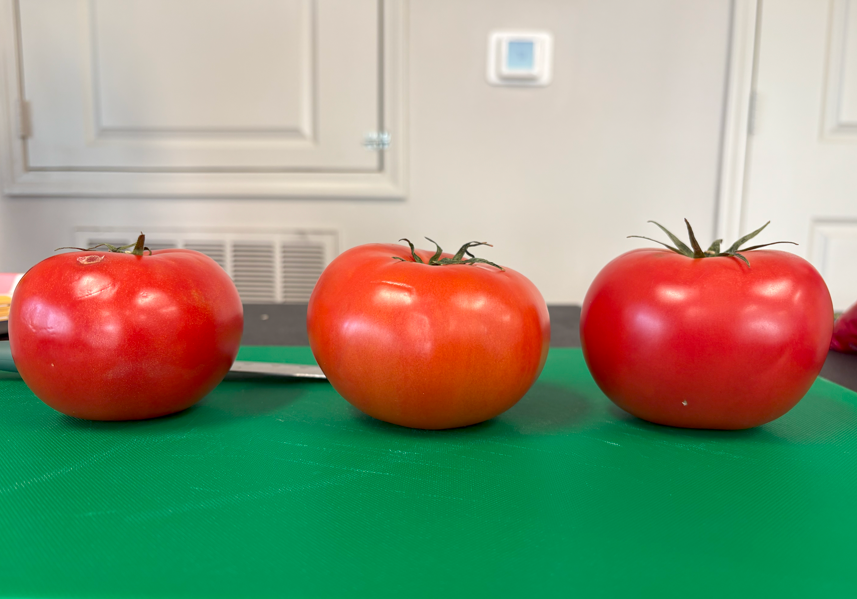 tomatoes on a cutting board