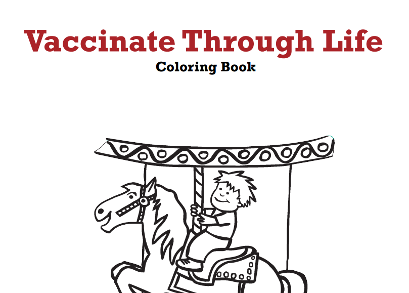 image of cover of Vaccinate Through Life Coloring Book