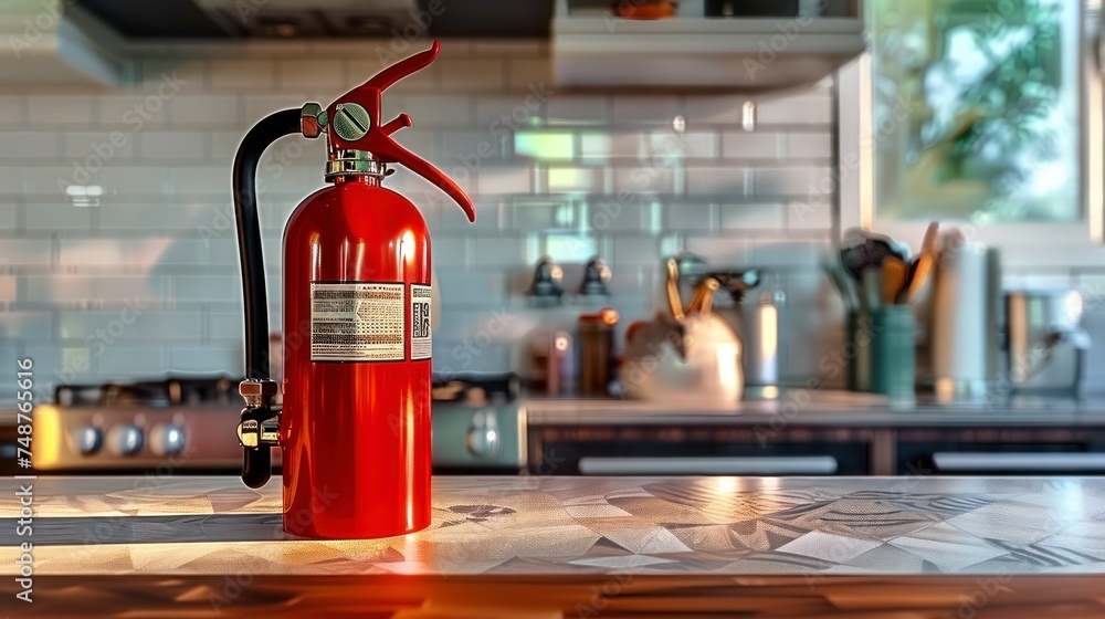 Fire Extinguisher in kitchen