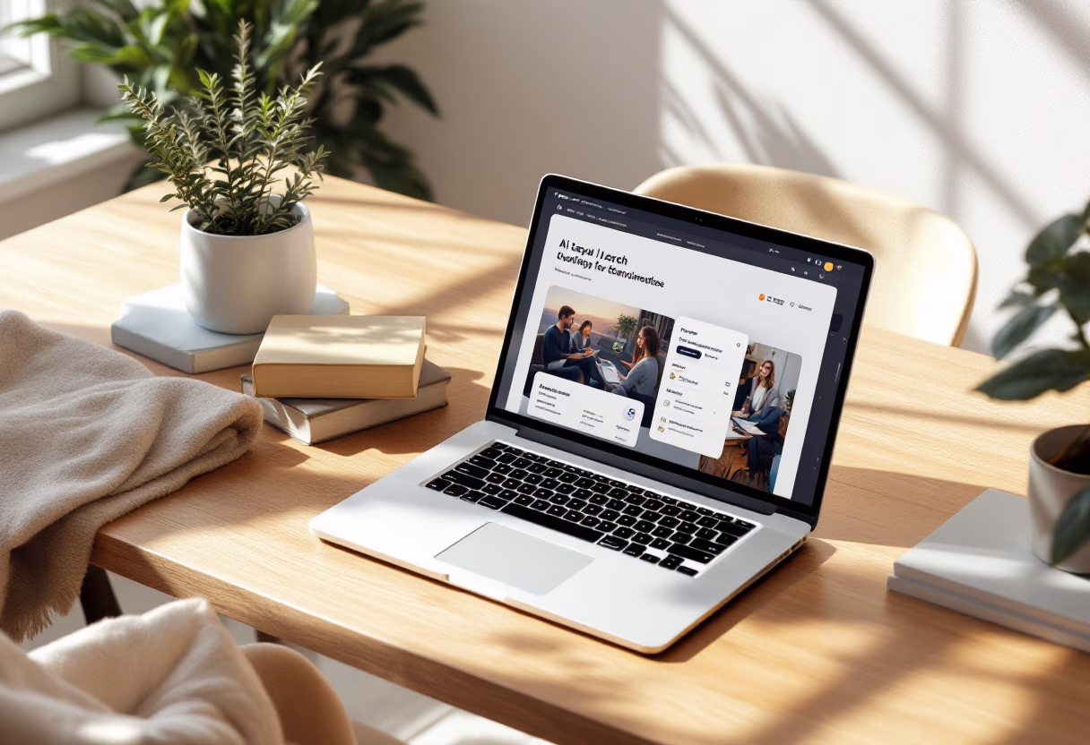 [digital project] image of past client project on a laptop screen (for a ai legal tech company)