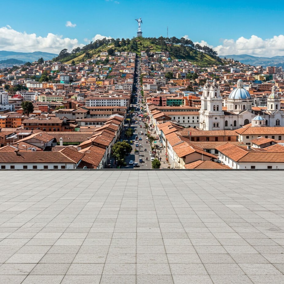 Vista cuadrada de Quito, Ecuador