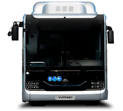 Vista frontal del autobus ZK6116HG