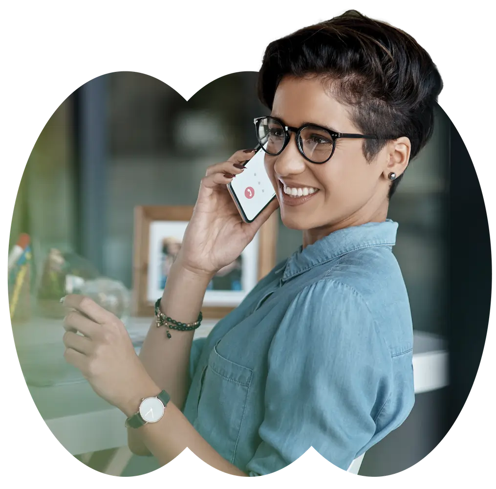 Girl on a phone call