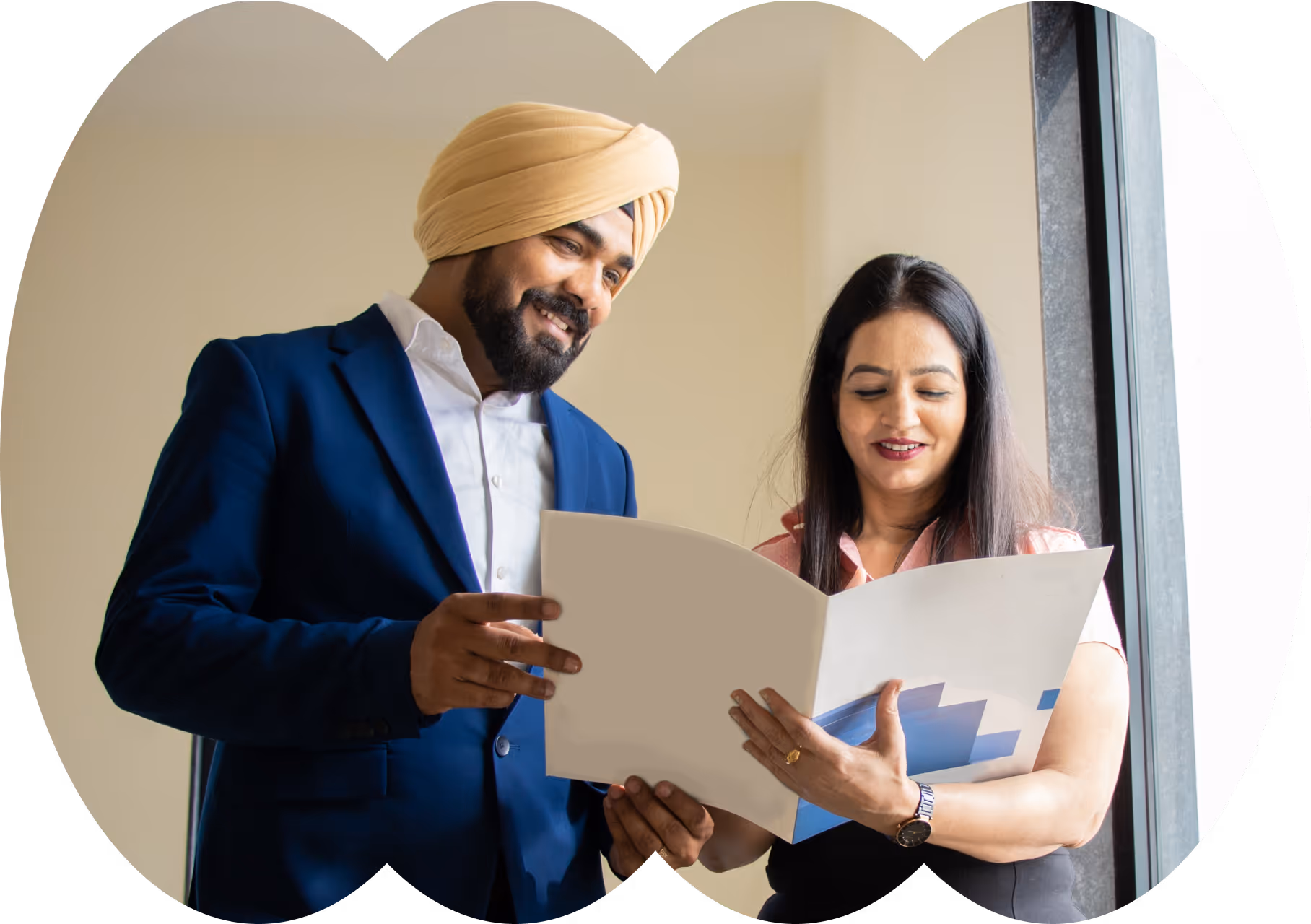 Mom and Son for personal banking banner