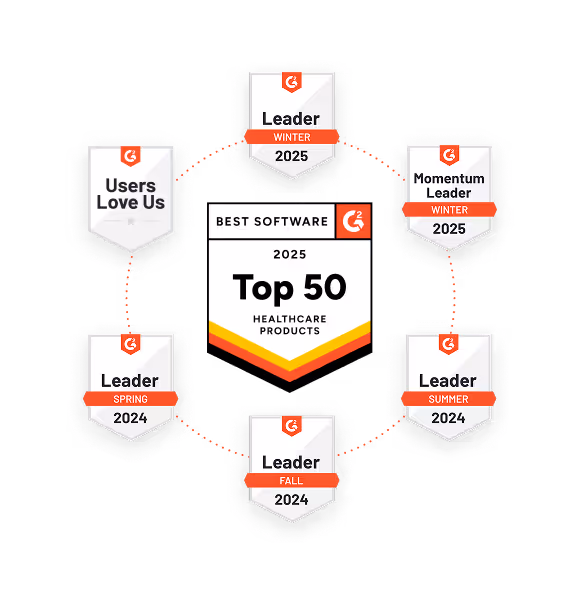several g2 awards in floating graphic