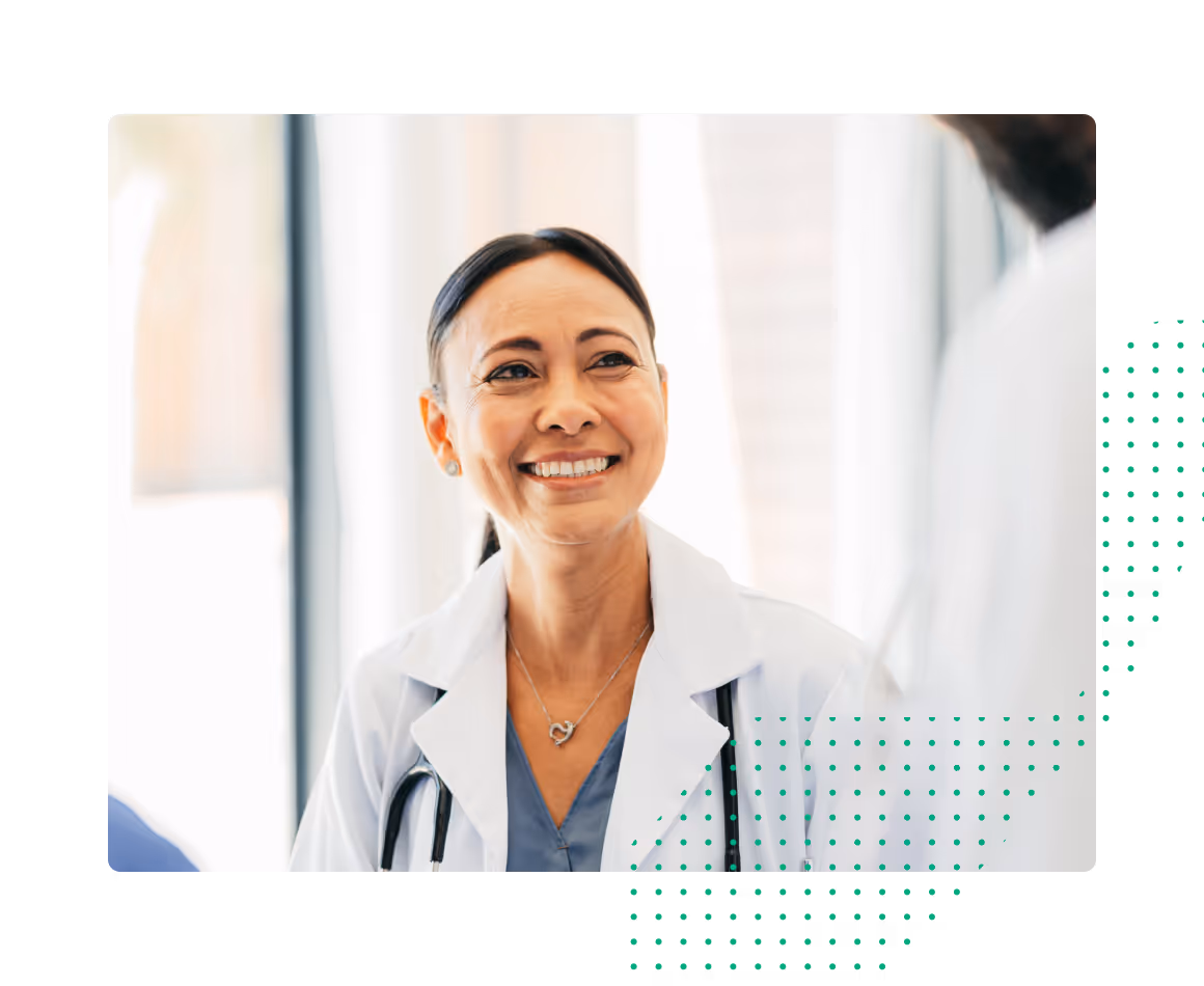 doctor smiling at patient
