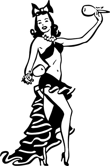 An illustration of a Cuban dancer