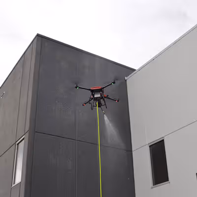 Stratoclear window and pressure washing drone