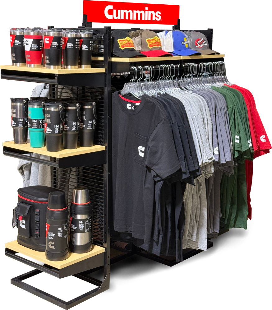 Cummins Official Merchandise display