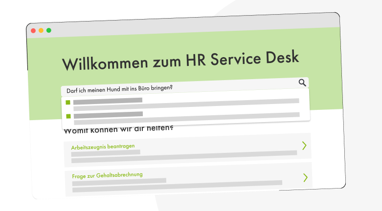 HR Service Desk als Self Service Portal