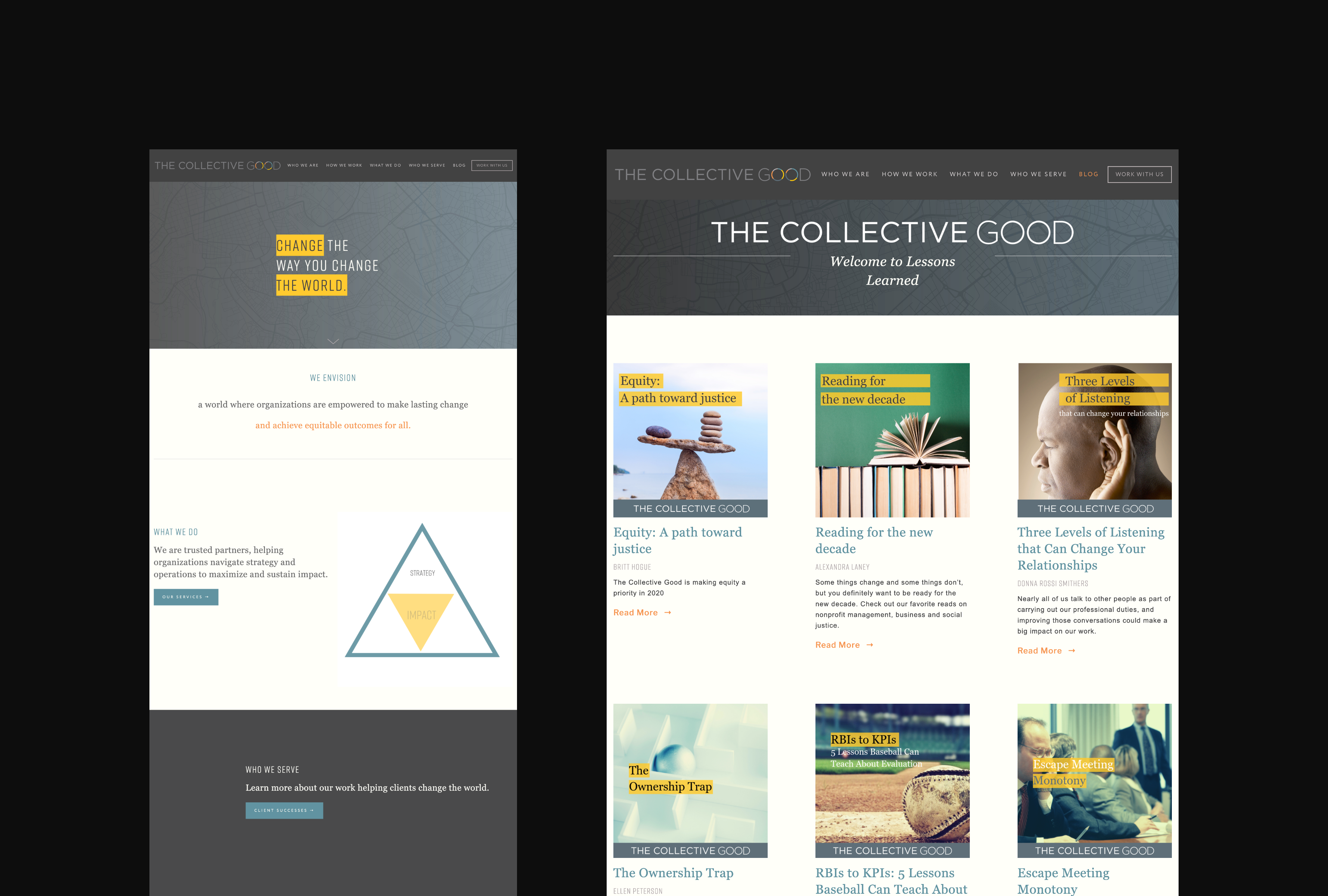 old website design