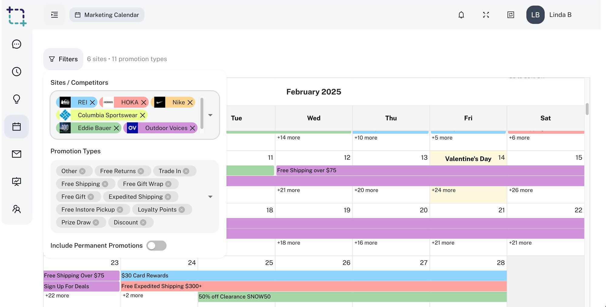 Compare marketing and merchandising calendar strategies across brands
