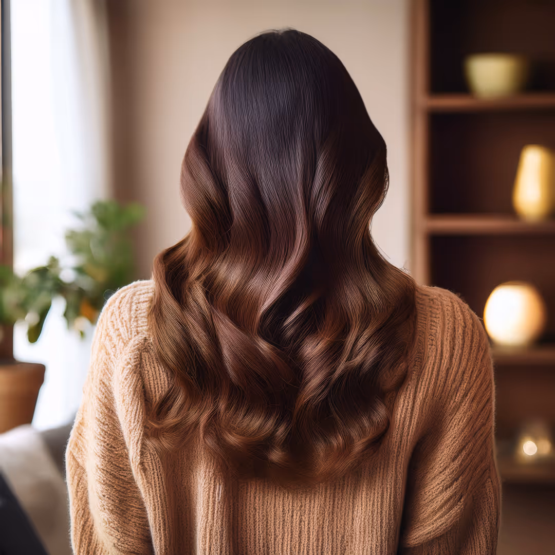 A picture of the hair of the customer Sofia