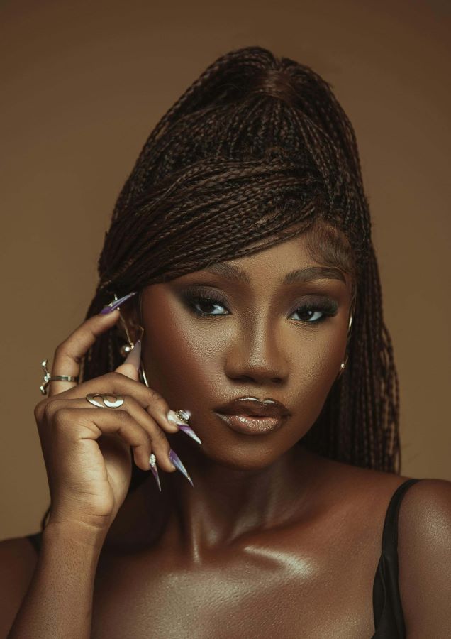 A beautiful black woman with braids