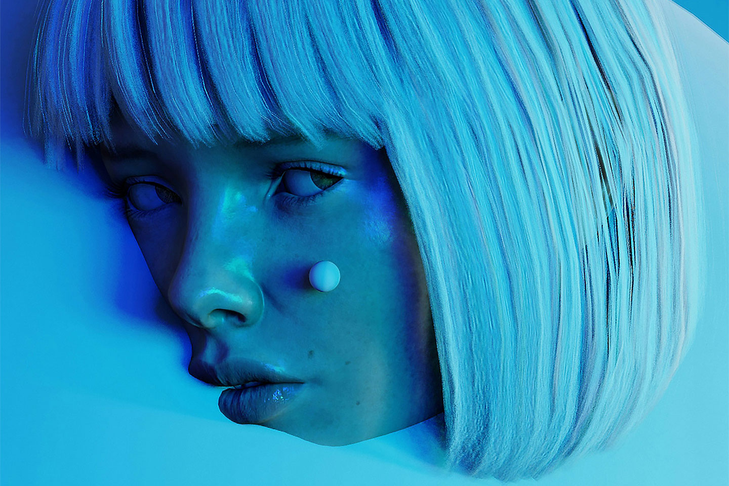 blue woman