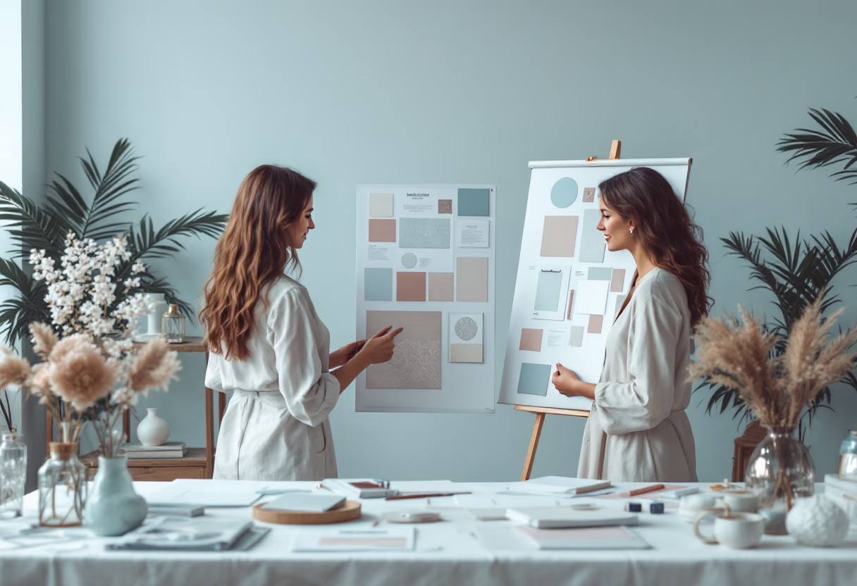 image of a wedding planner in action