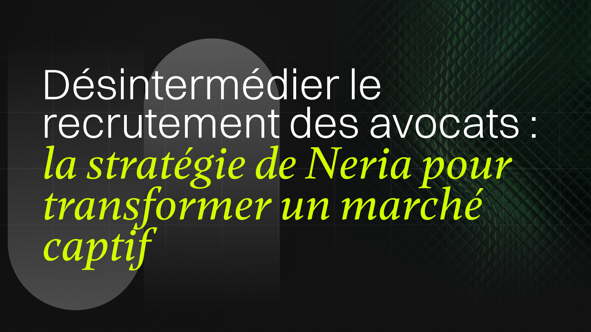 Miniature désintermédier le recrutement des avocats