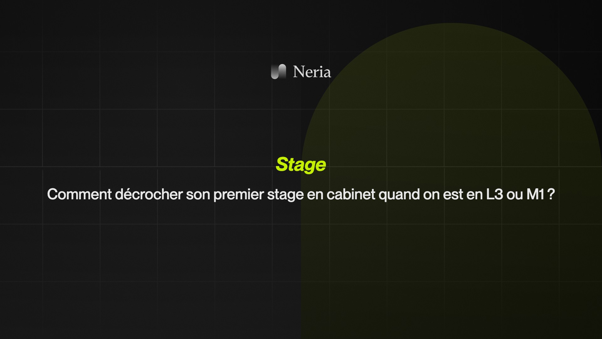 Miniature Comment décrocher son premier stage en cabinet quand on est en L3 ou M1 ?