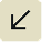 Black arrow pointing diagonally down and left on a light beige square background.