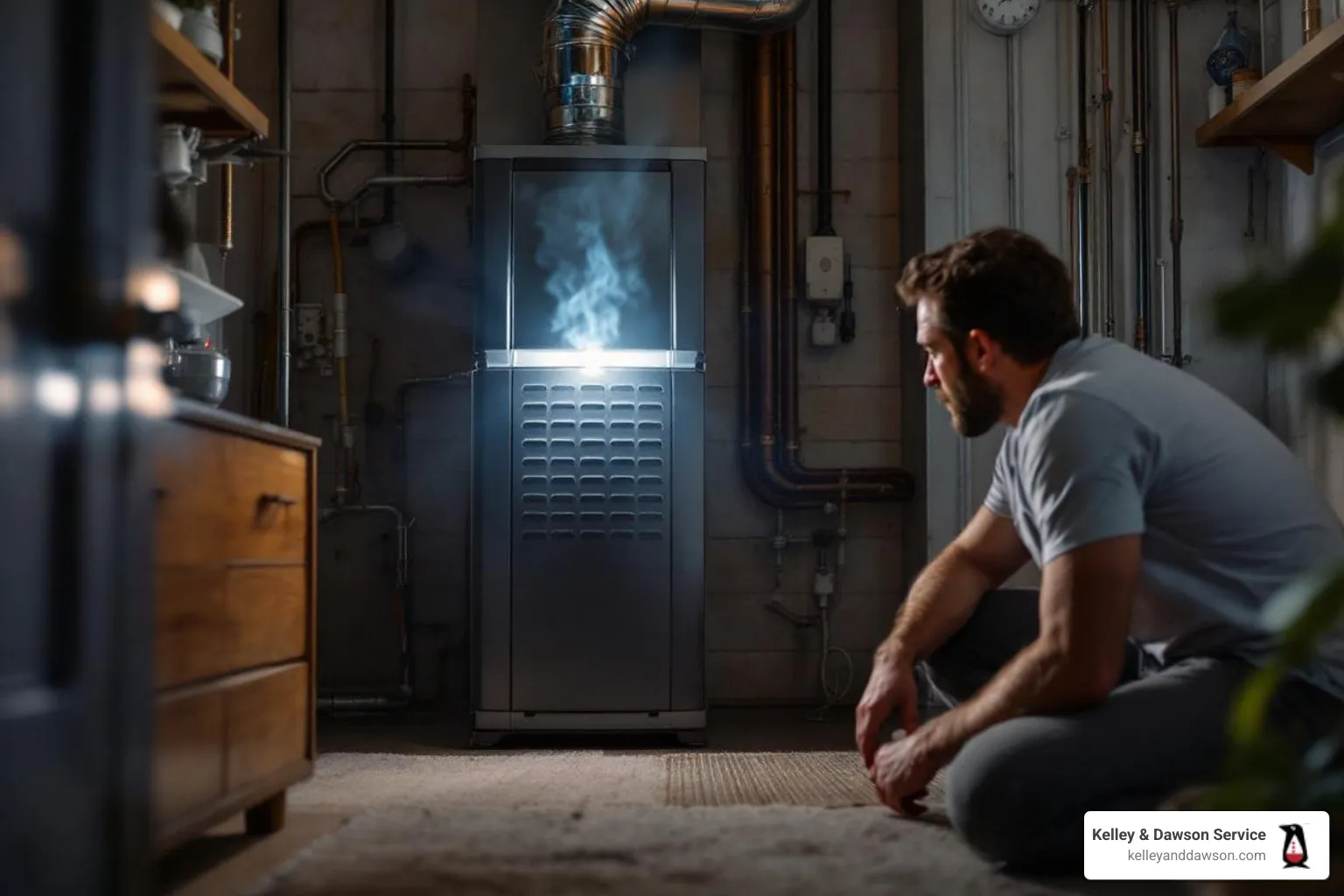 Infographic showing the key warning signs of furnace failure including unusual noises, inconsistent heating, strange odors, yellow pilot light, frequent cycling, and complete system failure, with icons representing each symptom and a note about when to call for professional service - furnace repair in wichita, ks Infographic showing the key warning signs of furnace failure including unusual noises, inconsistent heating, strange odors, yellow pilot light, frequent cycling, and complete system failure, with icons representing each symptom and a note about when to call for professional service - furnace repair in wichita, ks