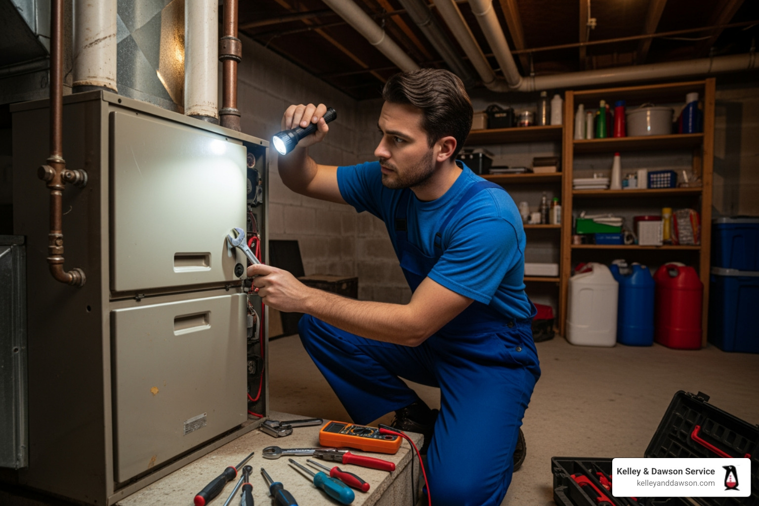 Infographic showing top 5 signs your furnace needs repair: strange noises like banging or squealing, unusual burning or musty smells, weak or inconsistent airflow, thermostat not responding or inaccurate readings, and furnace blowing cold air or cycling frequently - furnace repair company in wichita, ks Infographic showing top 5 signs your furnace needs repair: strange noises like banging or squealing, unusual burning or musty smells, weak or inconsistent airflow, thermostat not responding or inaccurate readings, and furnace blowing cold air or cycling frequently - furnace repair company in wichita, ks