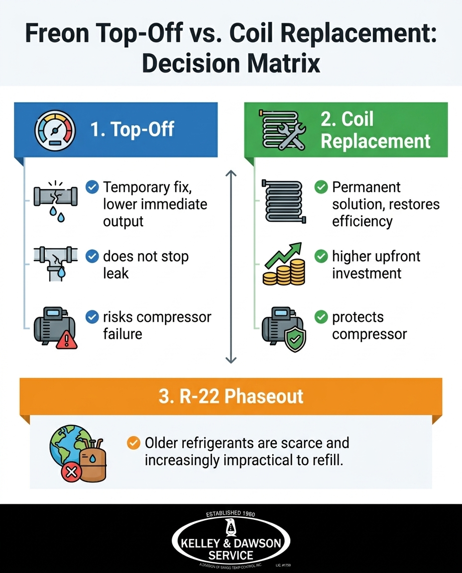 Freon Top-Off vs. Coil Replacement: Decision Matrix