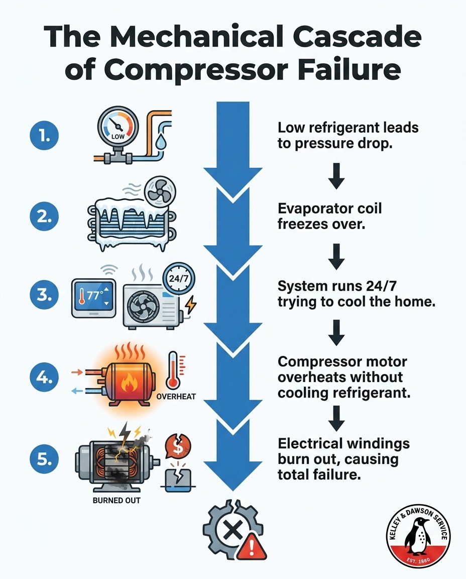 The Mechanical Cascade of Compressor Failure