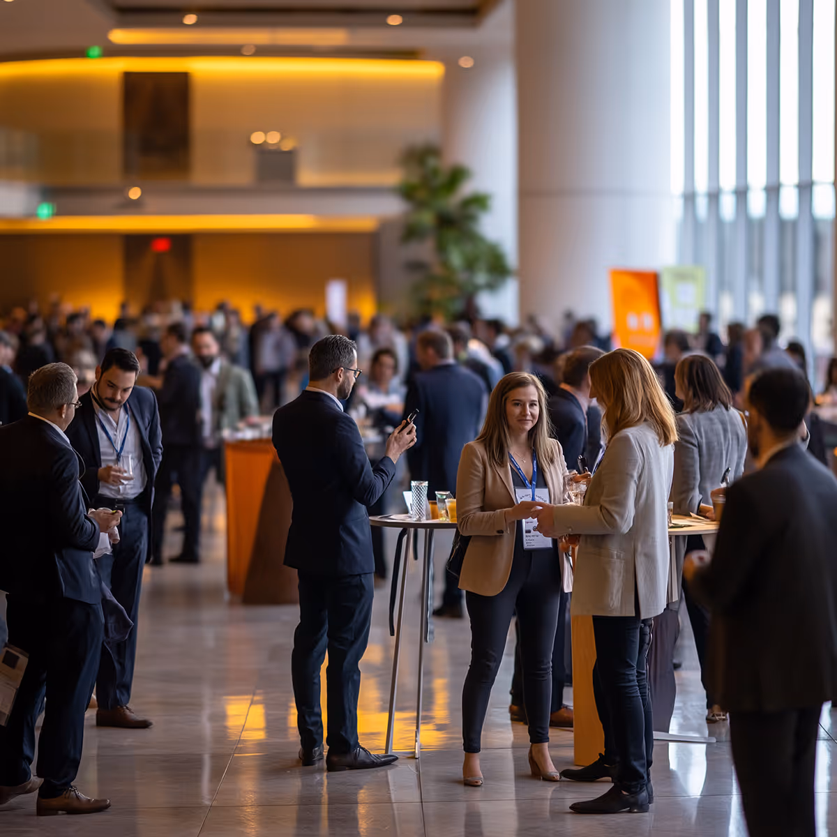 group of people at a conference