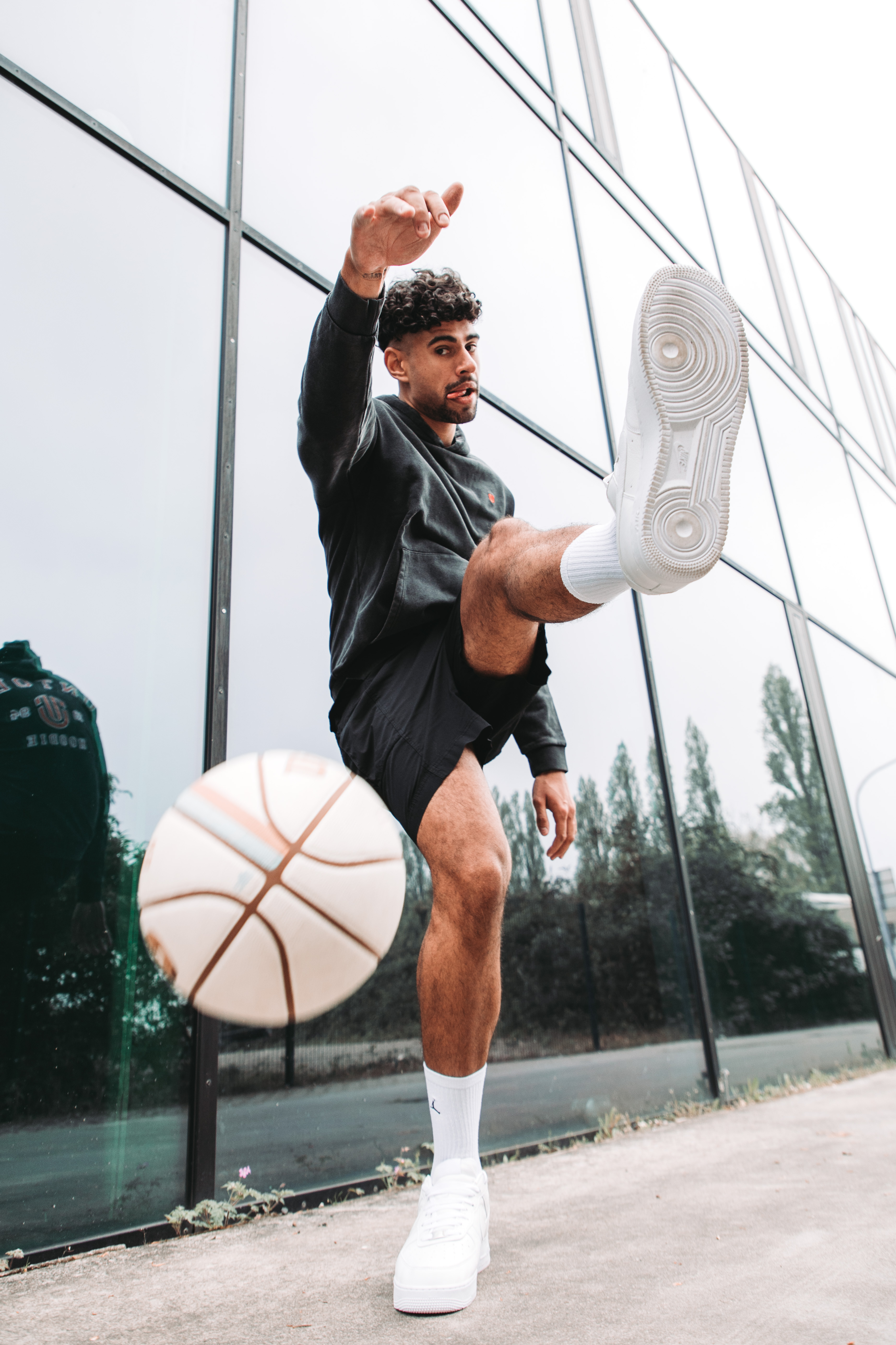 image of a speaker at a humanitarian aid fundraising event, delivering an inspiring presentation