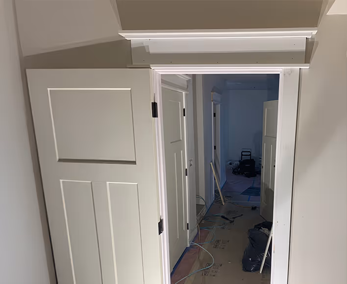 Craftsmanship in door frame installation