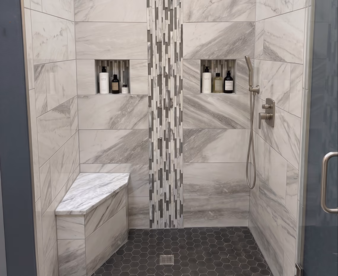 Remodeled shower stall in Snohomish County