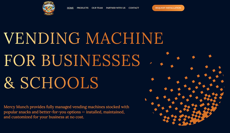 Wendin machine website project  
