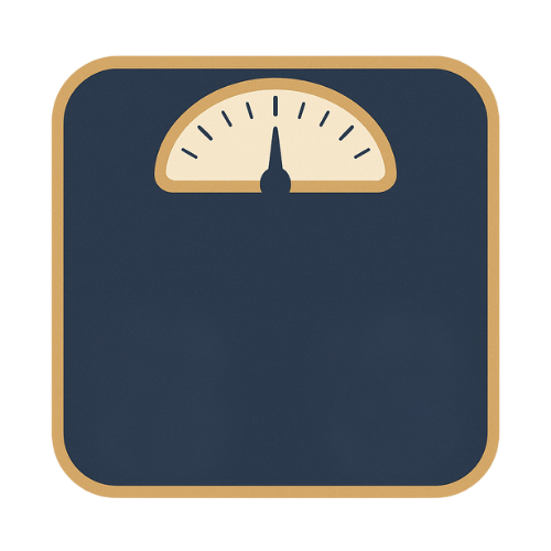 A bathroom scale