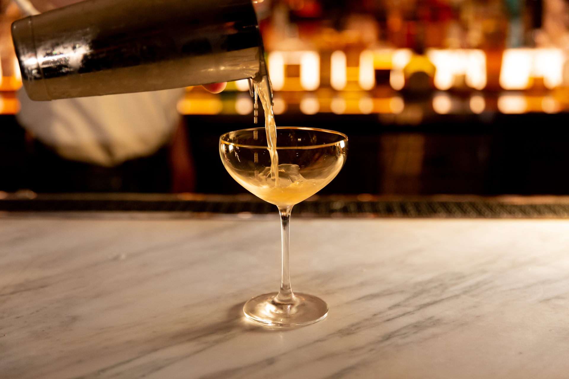 commercial photography of a cocktail at Drayton Hotel, Savannah GA