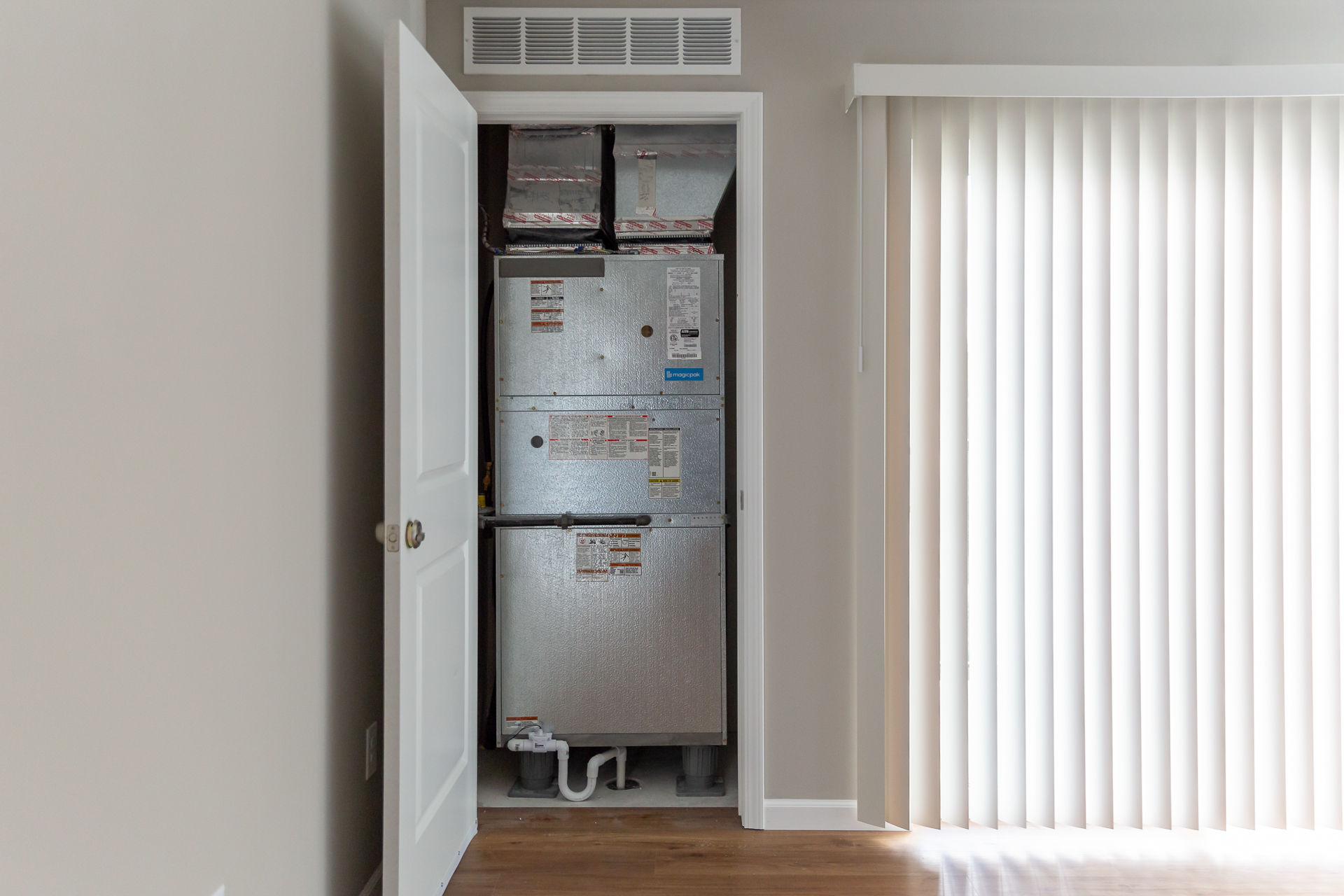 commercial photography of an installed HVAC unit