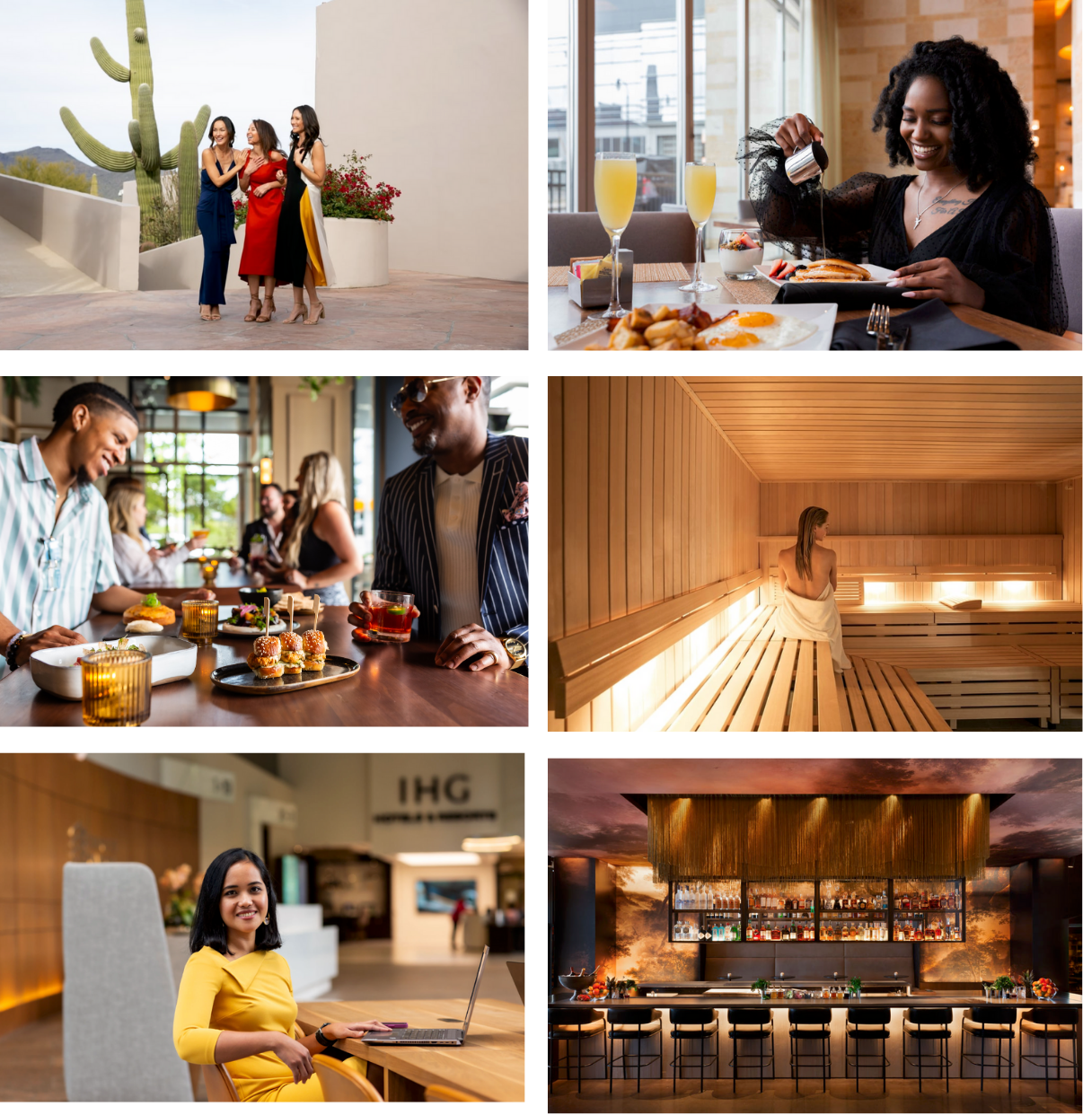 commercial photography of people enjoying hotel experiences