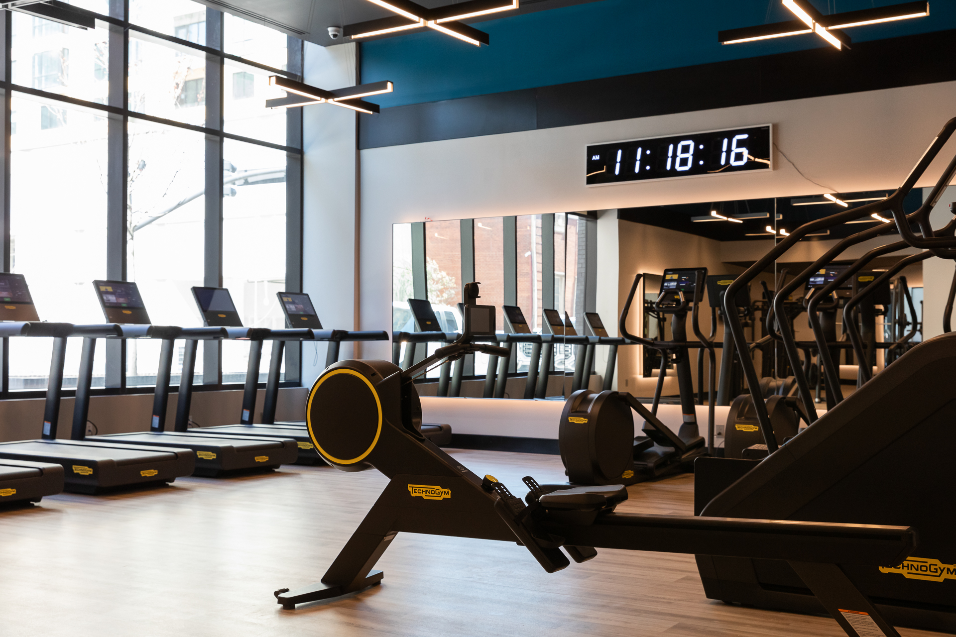 commercial photography of the gym and exercise equipment at Tempo Nashville