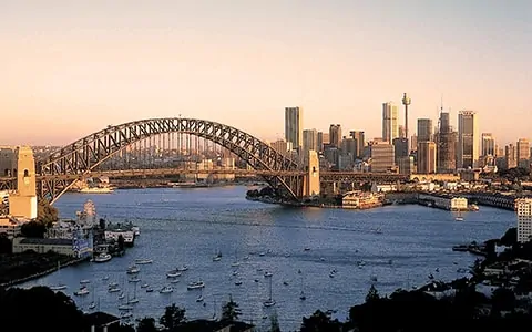 A large bridge over a large body of water.