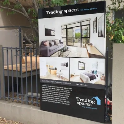 A sign that is on the side of a building.