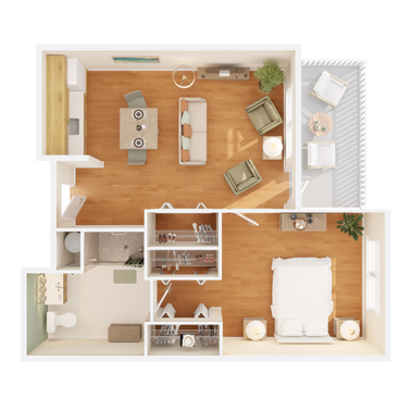 1 BEDROOM