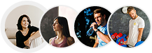 Profile pictures of previous customers
